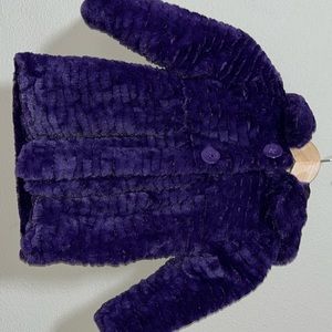🖤Purple faux fur kids jacket🖤
